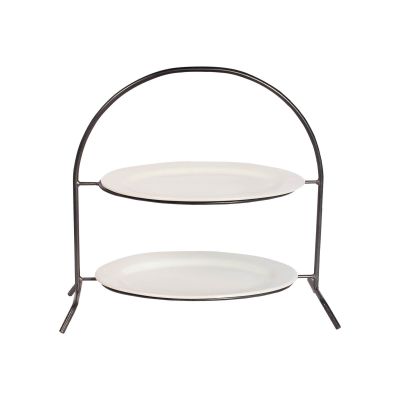 Image of 2 Tier Oval Platter Stand